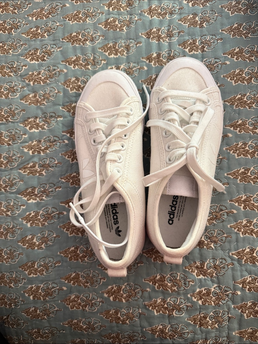 adidas Women's White Canvas Low-Top Sneakers